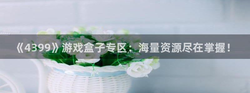 高德娱乐4开户：《4399》游戏盒子专区：海量资源尽在掌握！