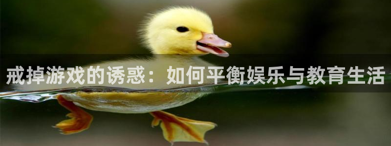 高德娱乐官网登录：戒掉游戏的诱惑：如何平衡娱乐与教育生活