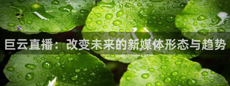 小九是谁：巨云直播：改变未来的新媒体形态与趋势